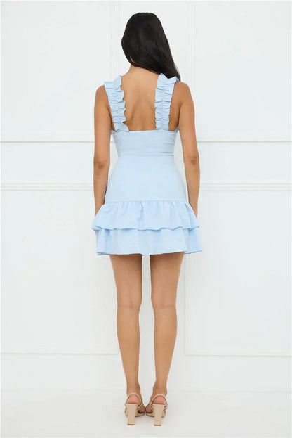 Your Wildflower Mini Dress Blue