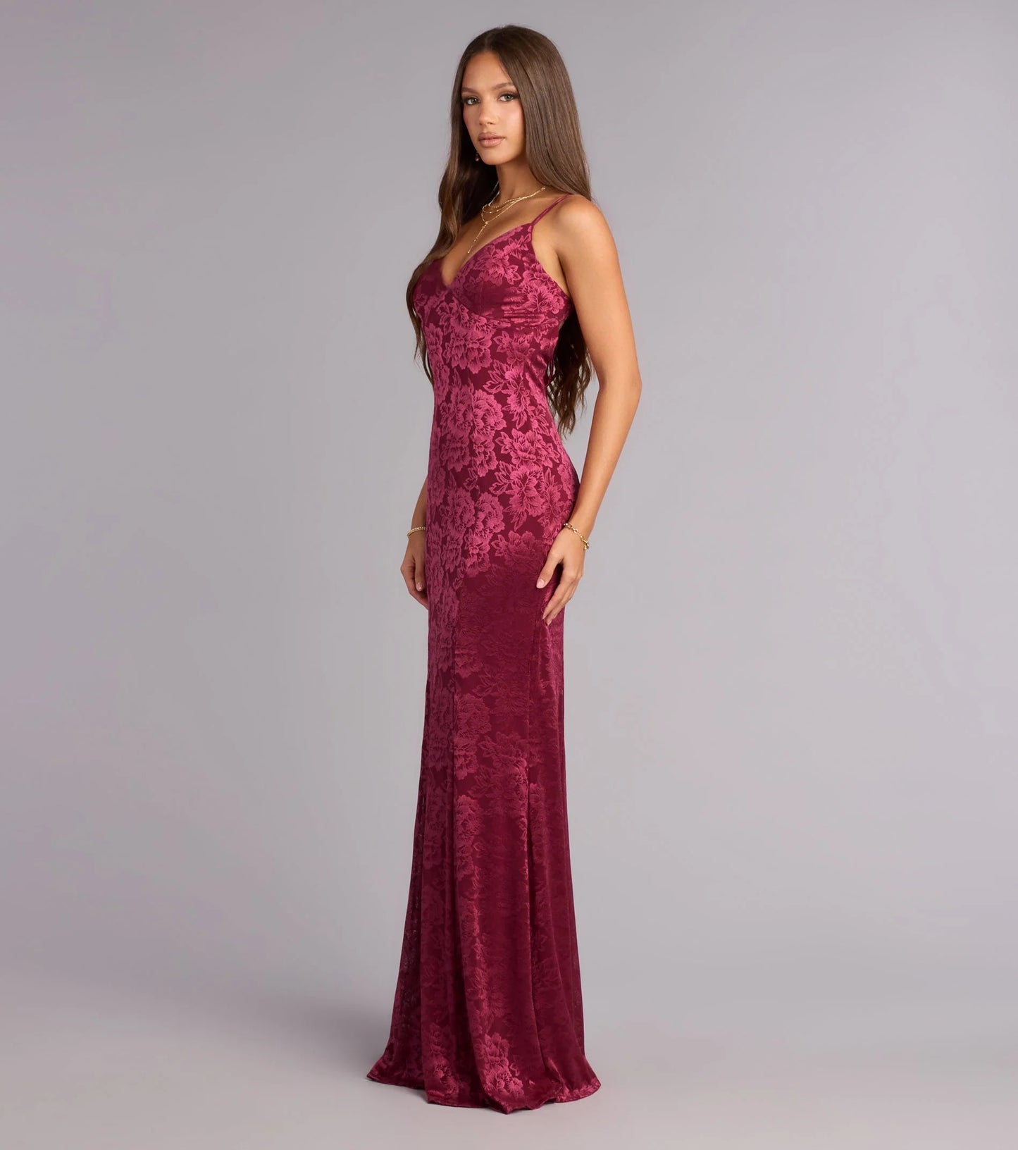 Alex Floral Tie-Back Formal Dress