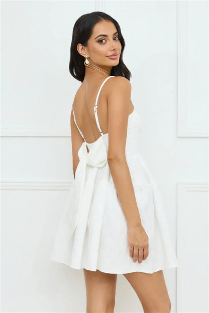 Softly Stunning Mini Dress White