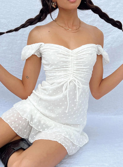 Mikail Mini Dress White