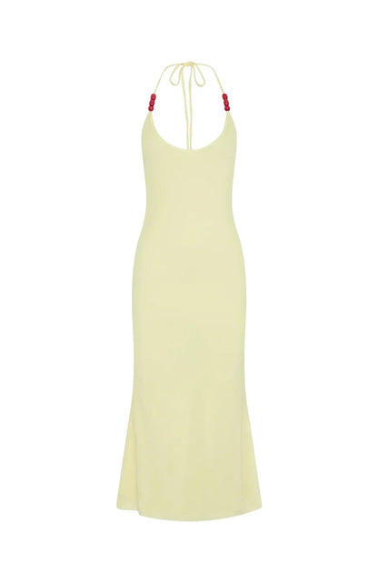 Tropic Like It's Hot Midi Dress Lemon
