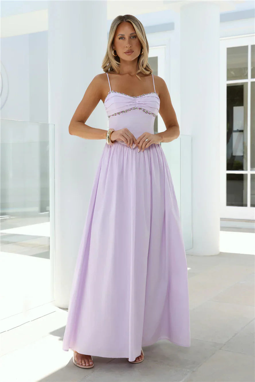 Happy Is Pretty Maxi Dress Lavender