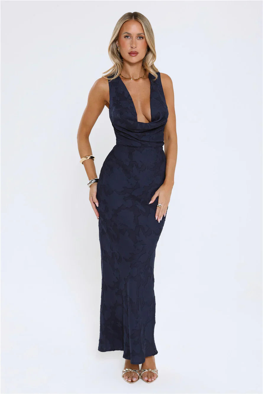 Lasting Luxuries Maxi Dress Navy