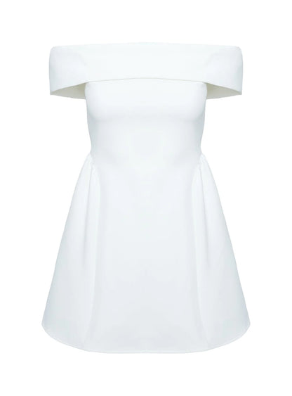 Main Character Strapless Mini Dress White