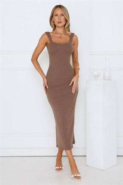 Martini Hour Midi Dress Chocolate