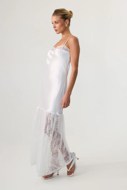 Catalina Maxi Dress White - Eco-Certified