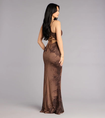 Florence Mesh Lace Mermaid Formal Dress