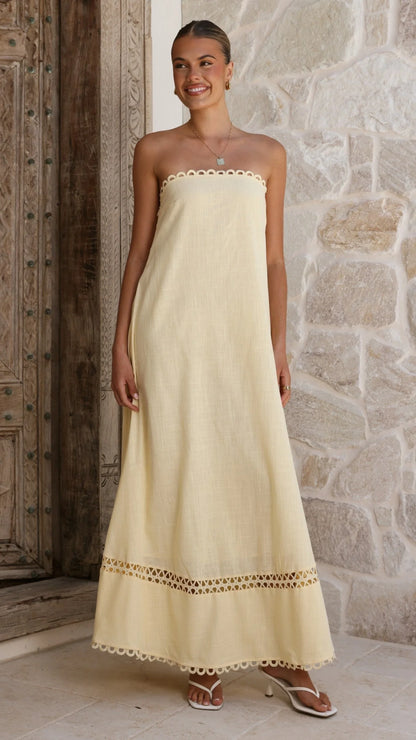 Sandra Maxi Dress - Yellow