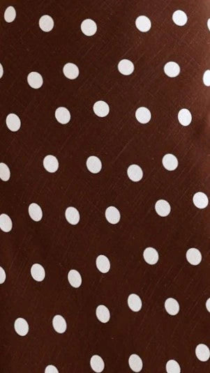 Rayne Maxi Dress - Brown/White Polka