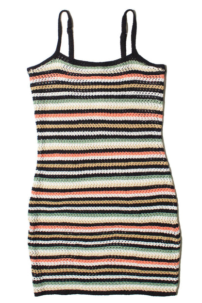 Stripe Crochet Mini Dress