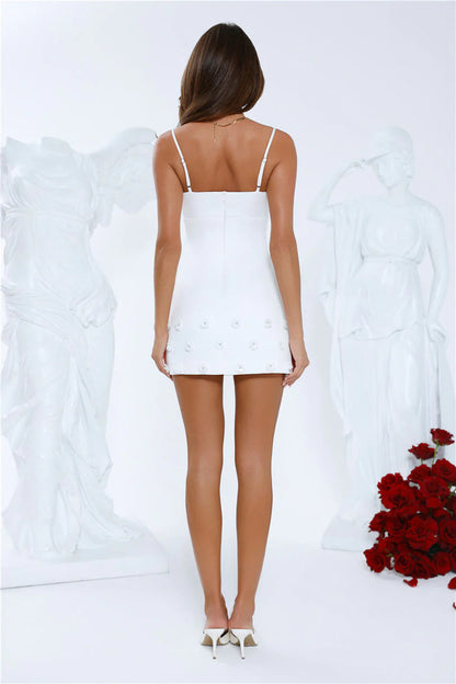 The Story Unfolds Mini Dress White