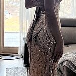 Own The Club Sequin Maxi Dress Red