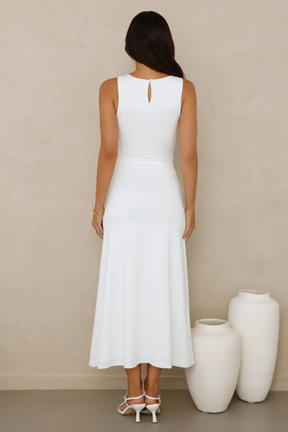Everything Energy Midi Dress White