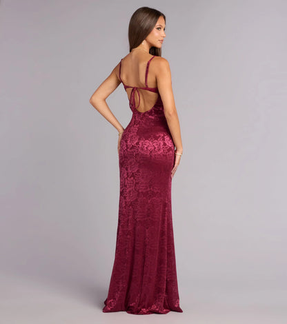 Alex Floral Tie-Back Formal Dress