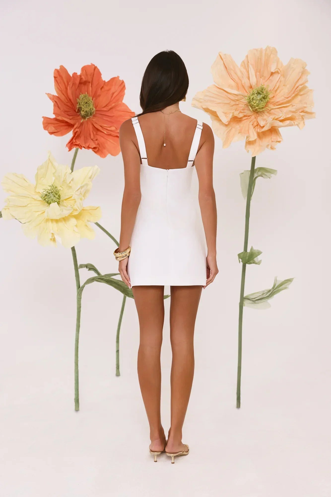 Secret Garden Blooms Mini Dress White