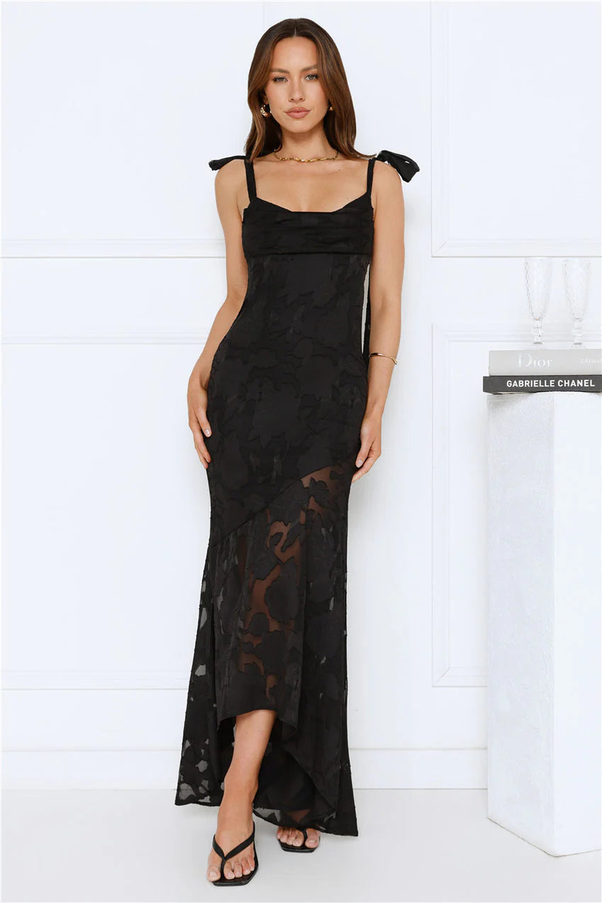Enchanted Empire Maxi Dress Black