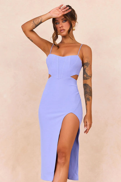 Beth Midi Dress - Steel Blue