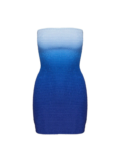 Murphies Strapless Mini Dress Blue Ombre