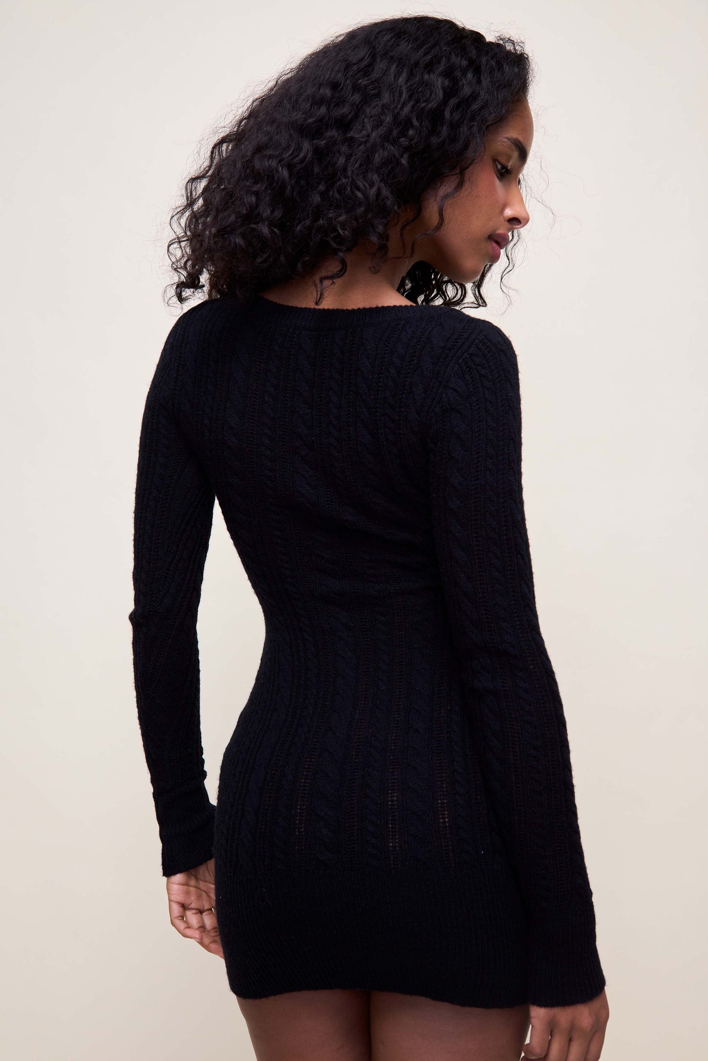 Poet Cable Knit Mini Dress