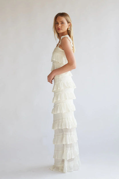 Colette Crochet Top and Maxi Skirt Set