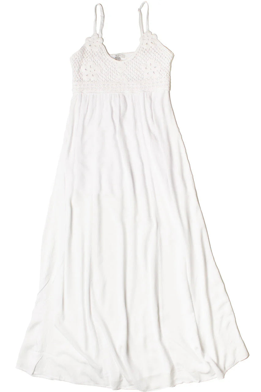 Flower Crochet Top Maxi Dress