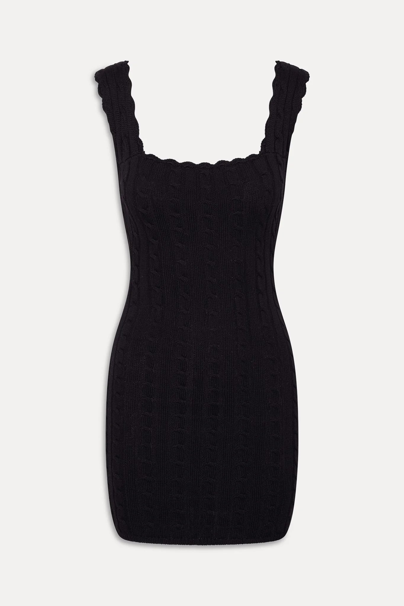 Jules Knit Backless Mini Dress - Black
