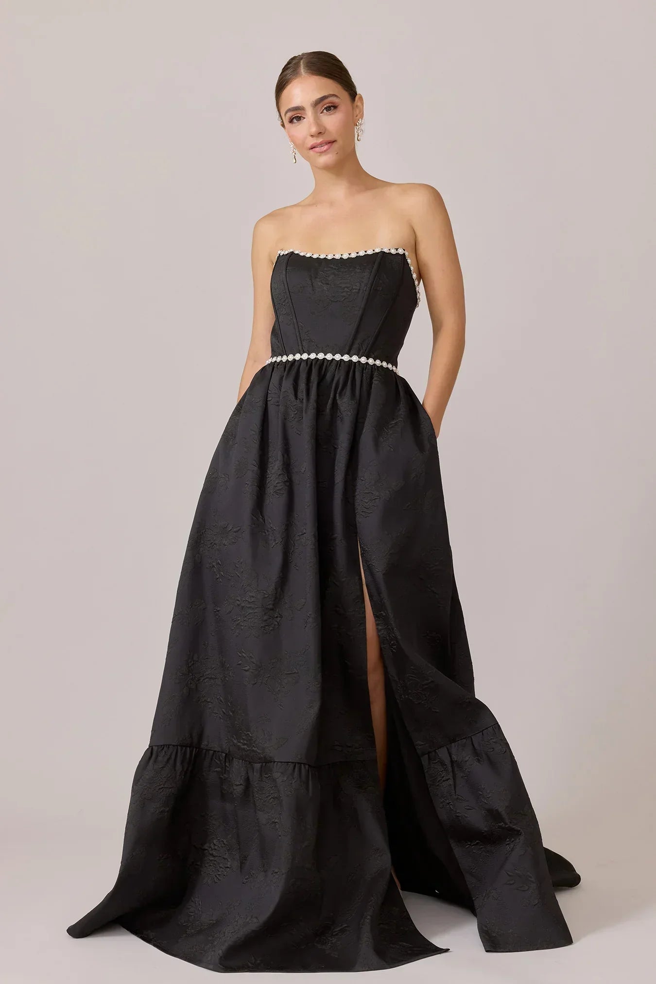 Ellapink Luxe Jacquard Dress | Made To Order