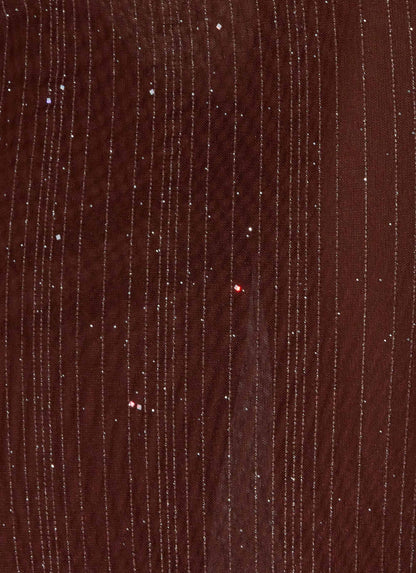 Haylan Sparkle Mesh Maxi Dress - Chocolate
