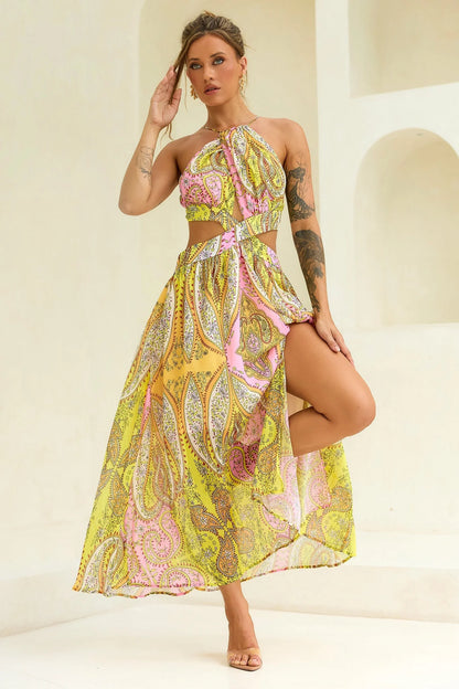 Havana Bloom Maxi Dress - Yellow Multi