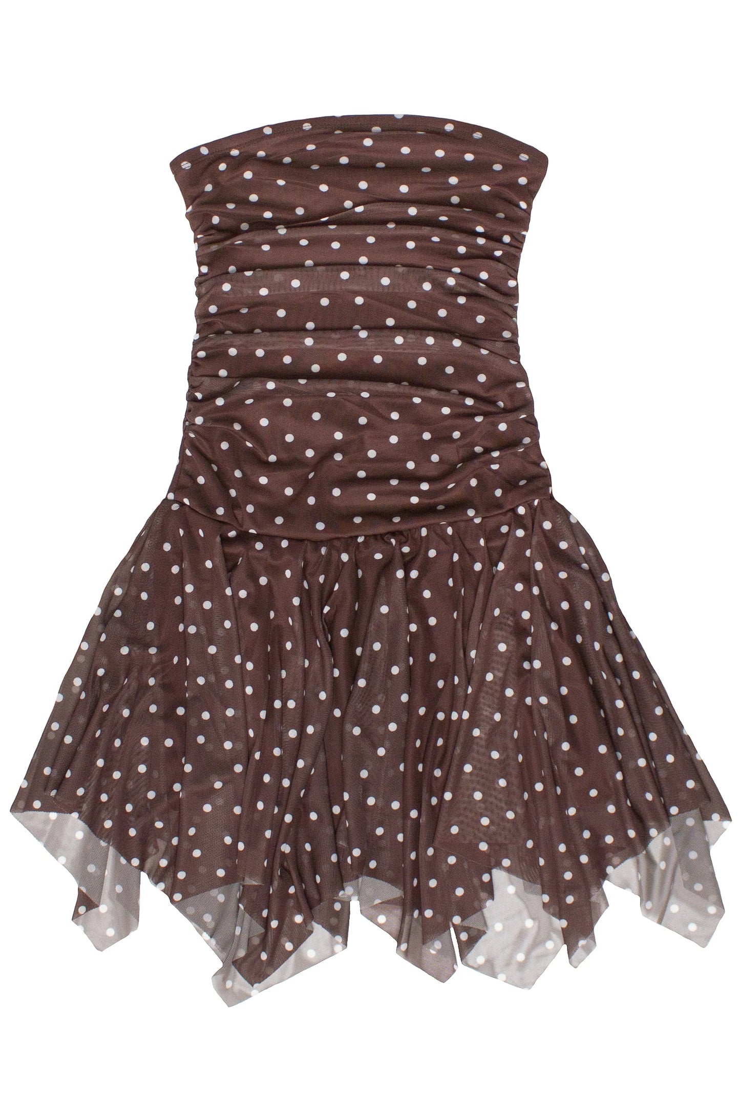 Tube Top Hanky Hem Mini Dress