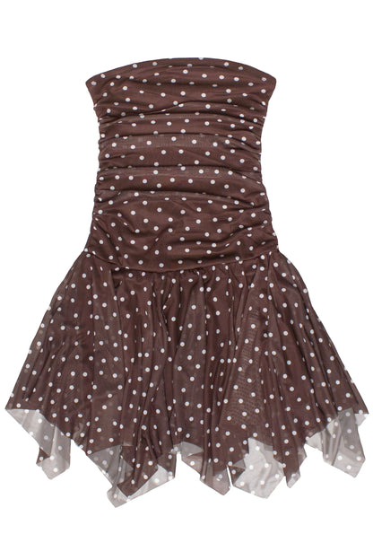 Tube Top Hanky Hem Mini Dress