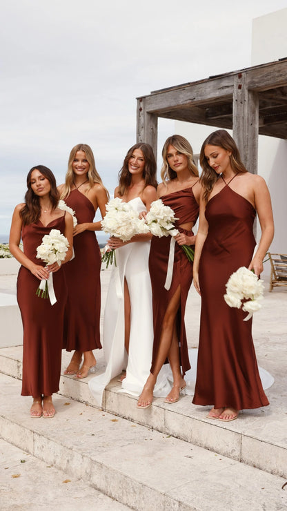 Chiara Maxi Dress - Brown