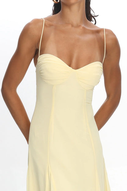 All Mine Godet Hem Maxi Dress Butter