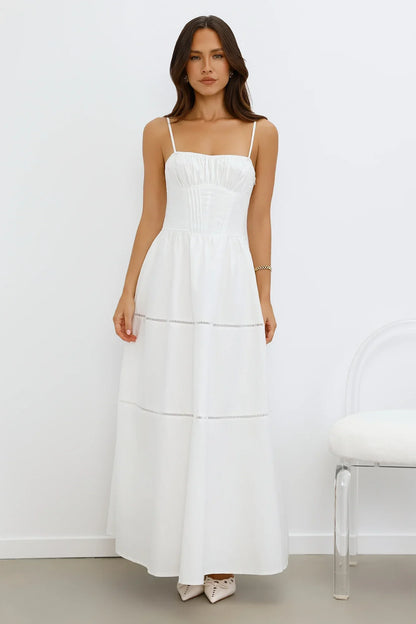 Chic At Sunset Maxi Dress White