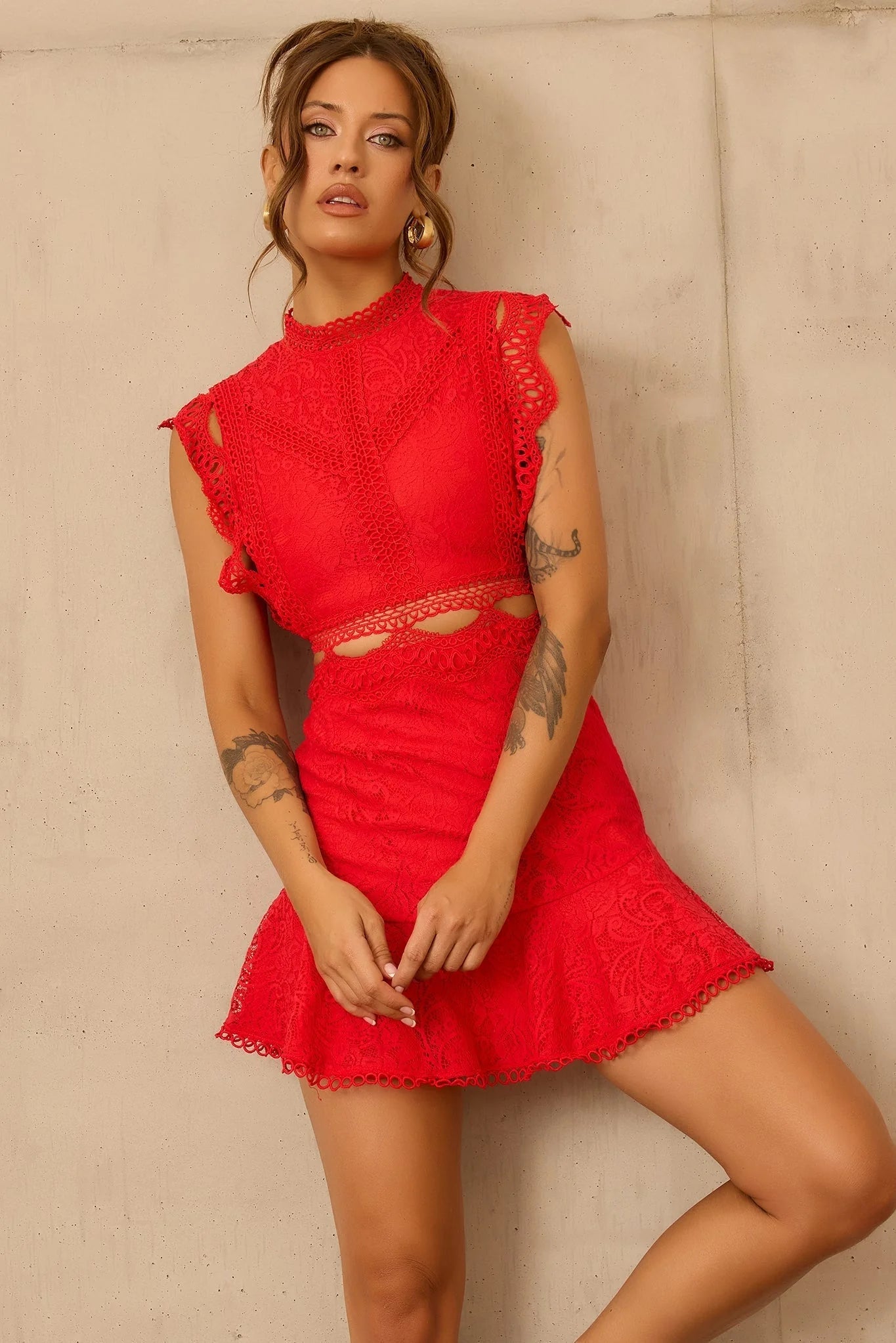 Worth The Chase Dress - Red