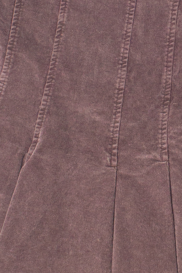 Corduroy Pleated Strapless Mini Dress