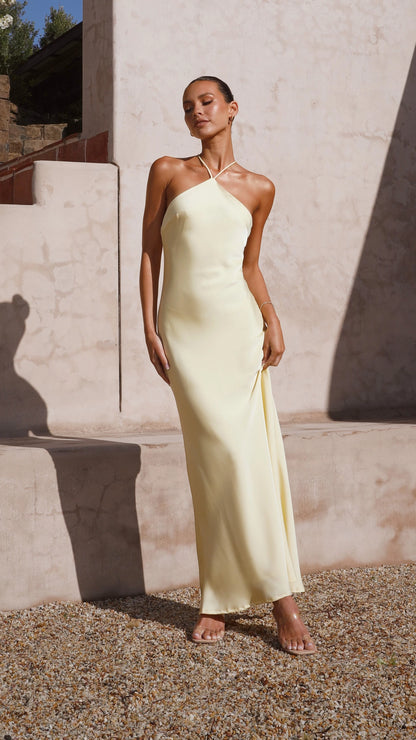 Chiara Maxi Dress - Lemon