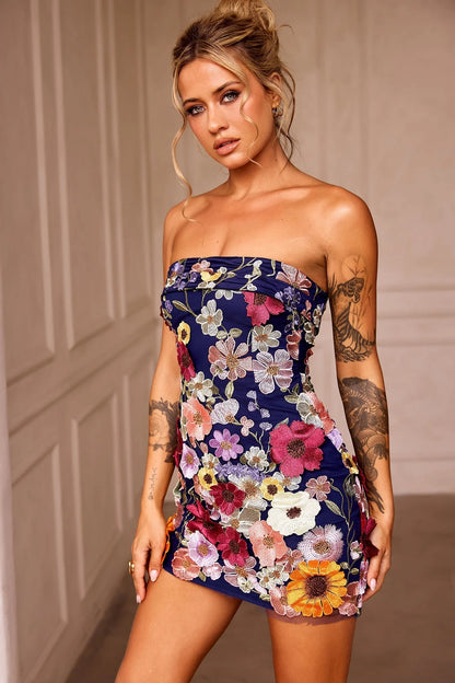 Opening Up Mini Dress - Navy