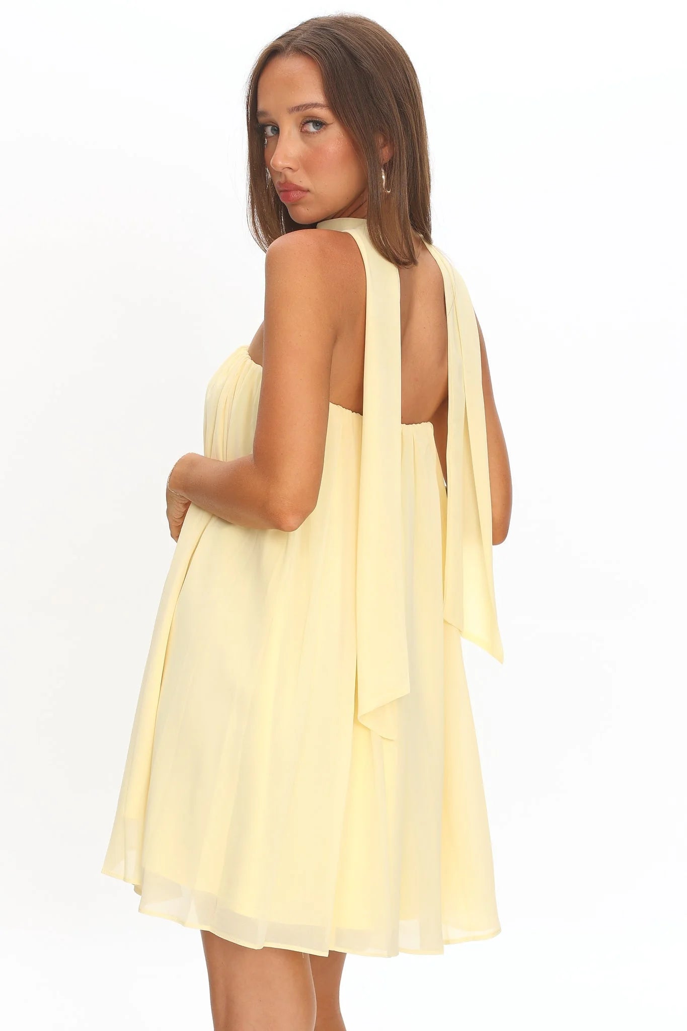 Read The Signs Strapless Mini Dress Butter