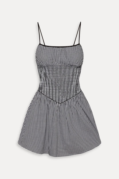 Coast Cotton Gingham Mini Dress - Cottage Tile