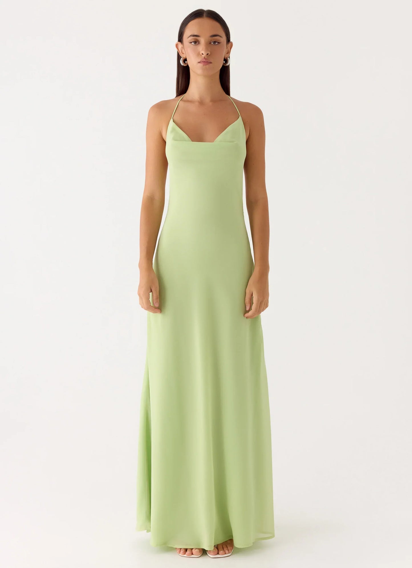 Morning Crush Cowl Maxi Dress - Lime