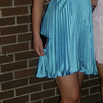Pop Star Party Satin Strapless Mini Dress Blue