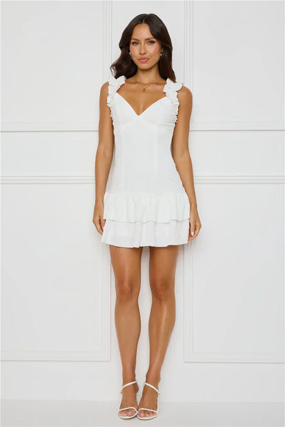 Your Wildflower Mini Dress White