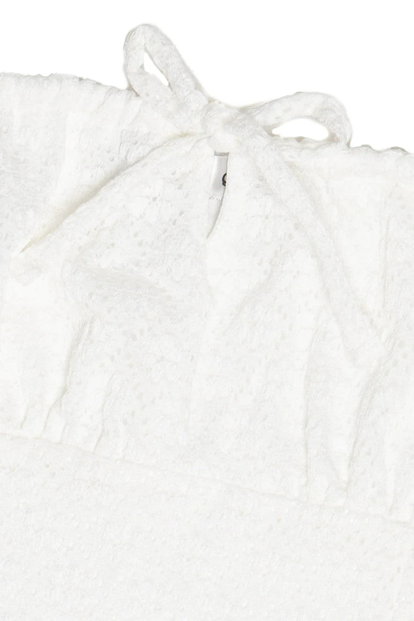 Eyelet Fit & Flare Mini Dress