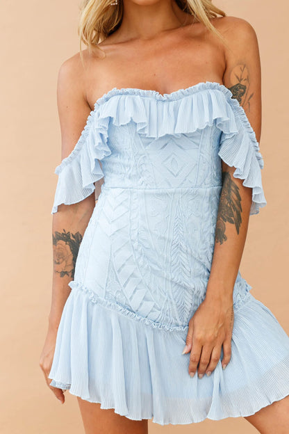 Venetian Summer Dress - Steel Blue