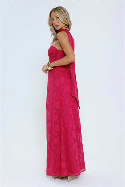 Flirt With Fire Maxi Dress Pink
