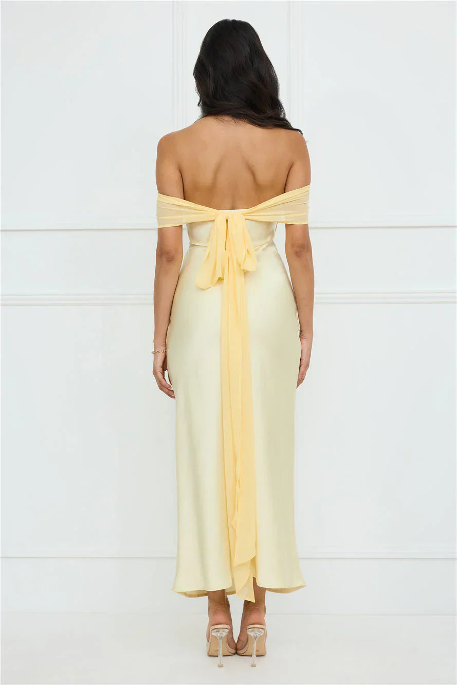 Daisy Darling Strapless Maxi Dress Yellow
