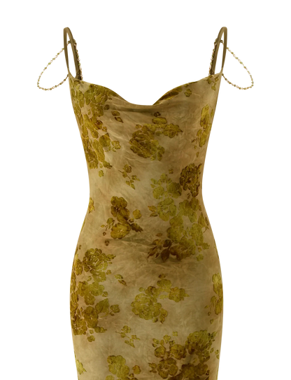SPARROW MAXI DRESS - GREEN BURNOUT