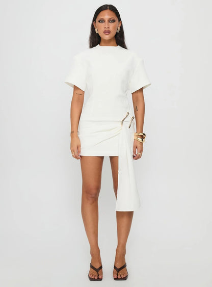 Martini Mini Dress Porcelain