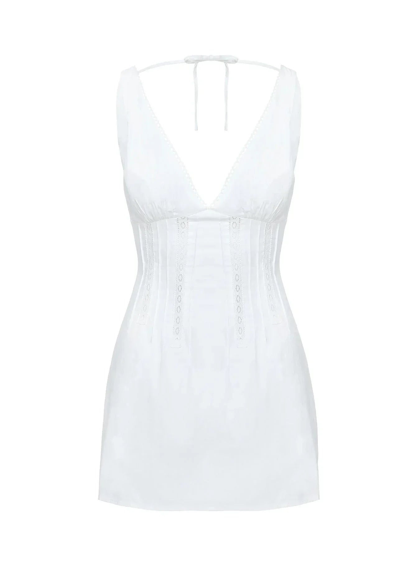 Austria Drop Waist Mini Dress White